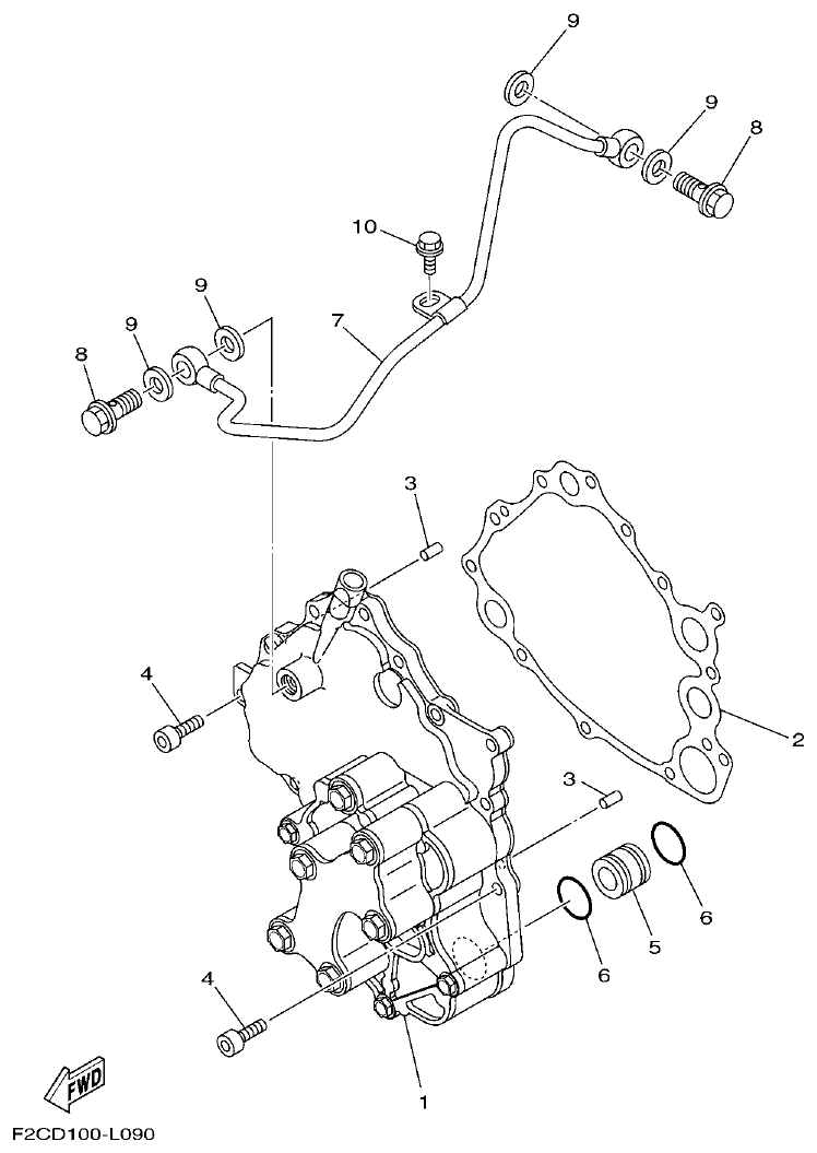 Yamaha FA1800A-M OIL PUMP parts diagram